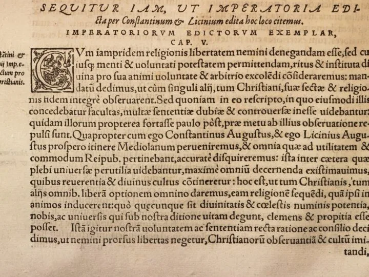 Edictul de la Milano și momentul în care creștinismul a primit statut legal în Imperiul Roman