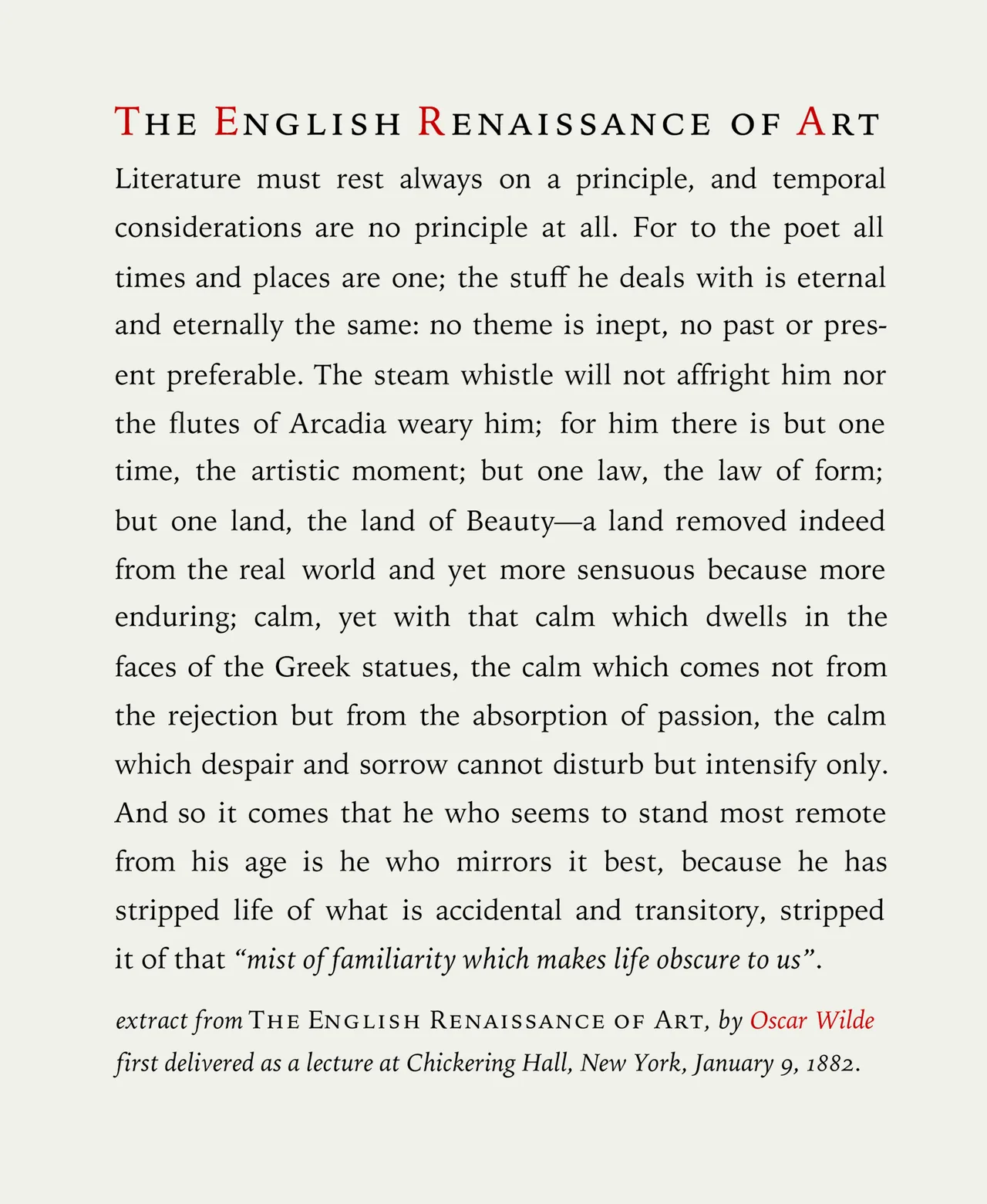 Oscar wilde english renaissance of art 2
