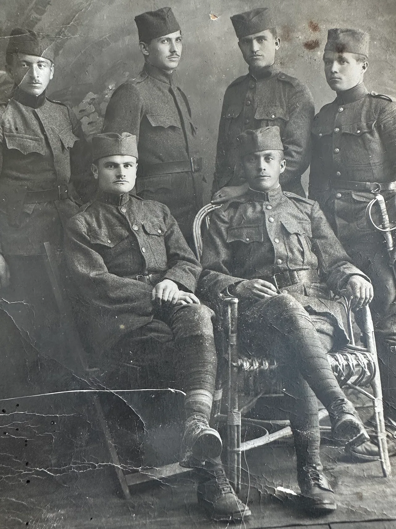 Kraljeva Vojska WWI Vojislav Vukosavljevic (stojeci na desnu stranu)