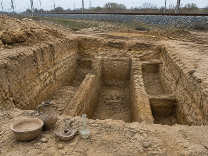Șapte morminte romane și un posibil cavou de familie au fost găsite la Agigea Nord