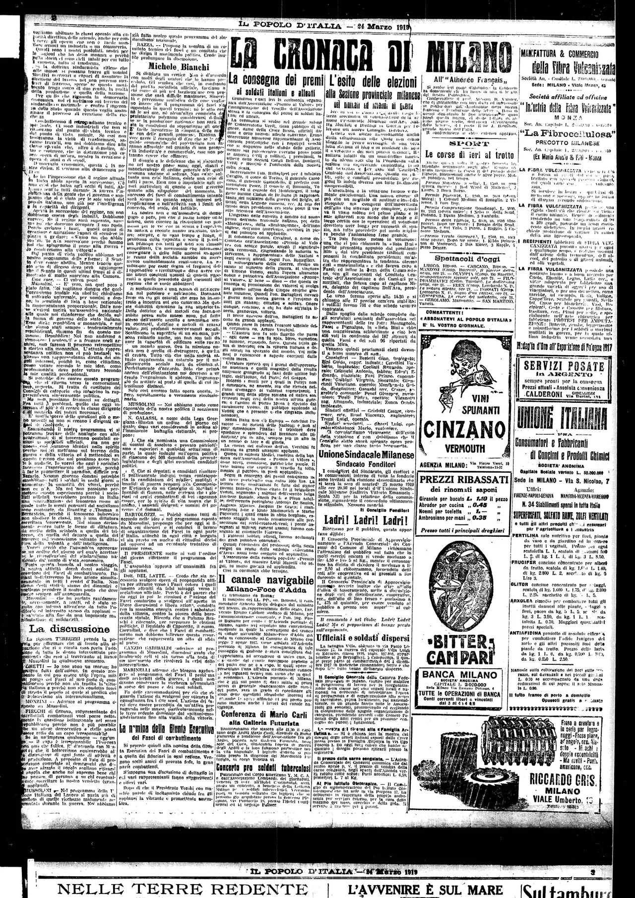 Il Popolo d'Italia 24 marzo 1919 pag. 2