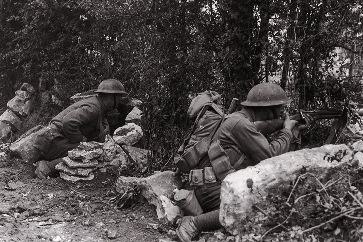 US Army Infantrymen, 2nd Infantry Division, Battle of Belleau Wood, June 1918