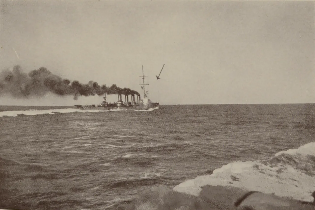 Hit on the command bridge S. M. S. "Novara" wounding the ship's commander (May 15, 1917)