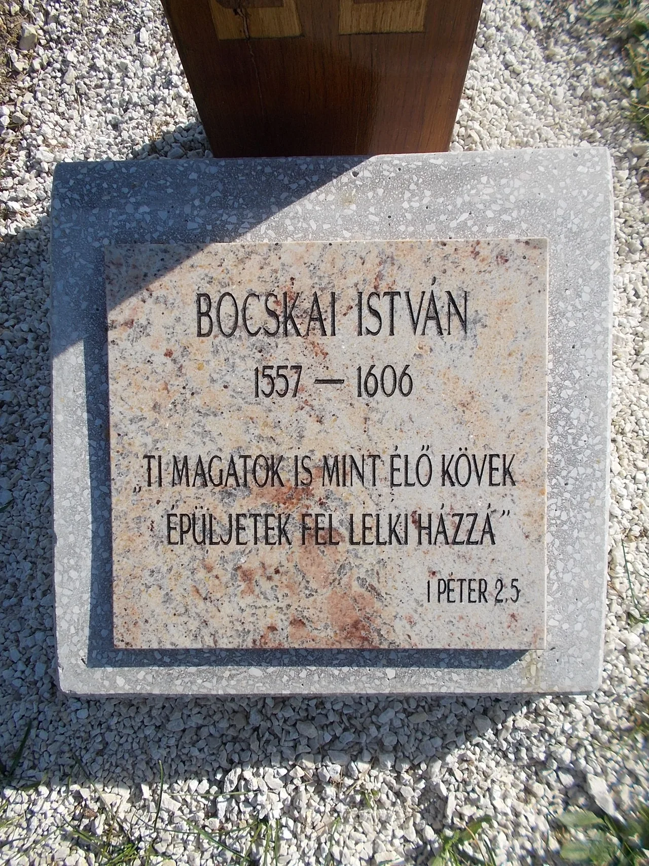 Stephen Bocskai plaque, Szérüskert, 2017 Törökbálint