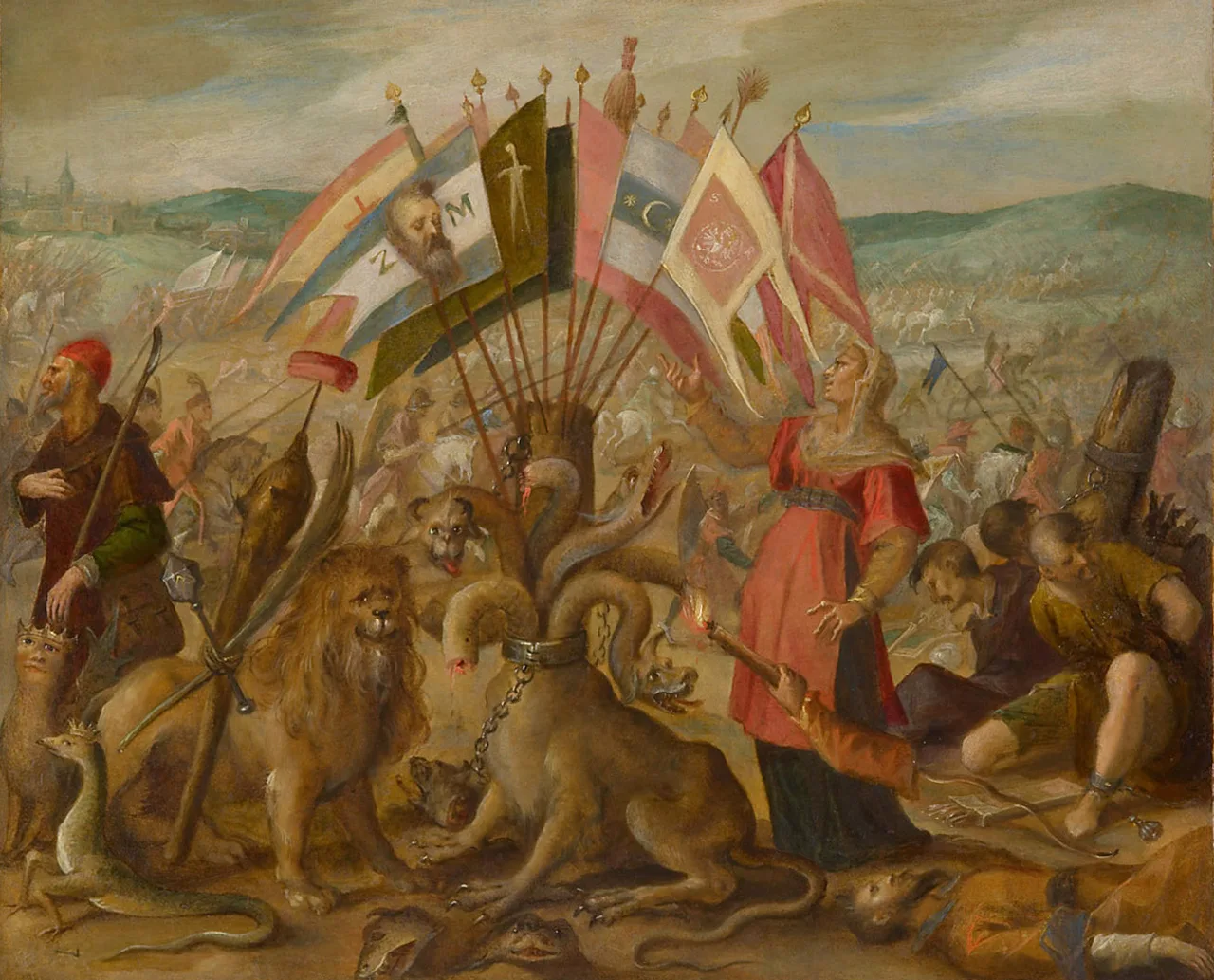Hans von Aachen Allegory of the Turkish war Battle of Kronstadt (Braşov)