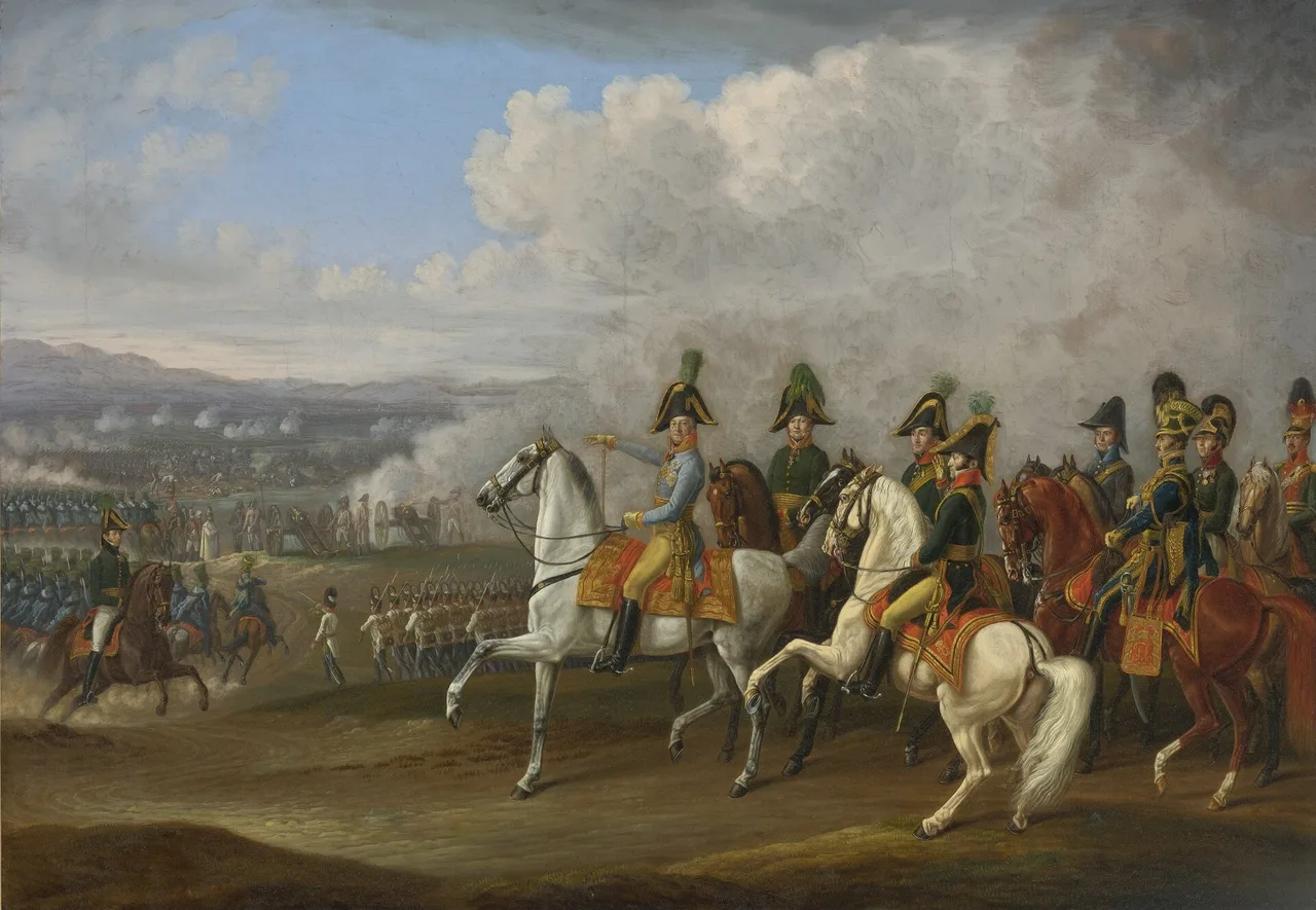 Albrecht Adam General von Bellegarde und seine Offiziere vor einer Schlacht (1815)