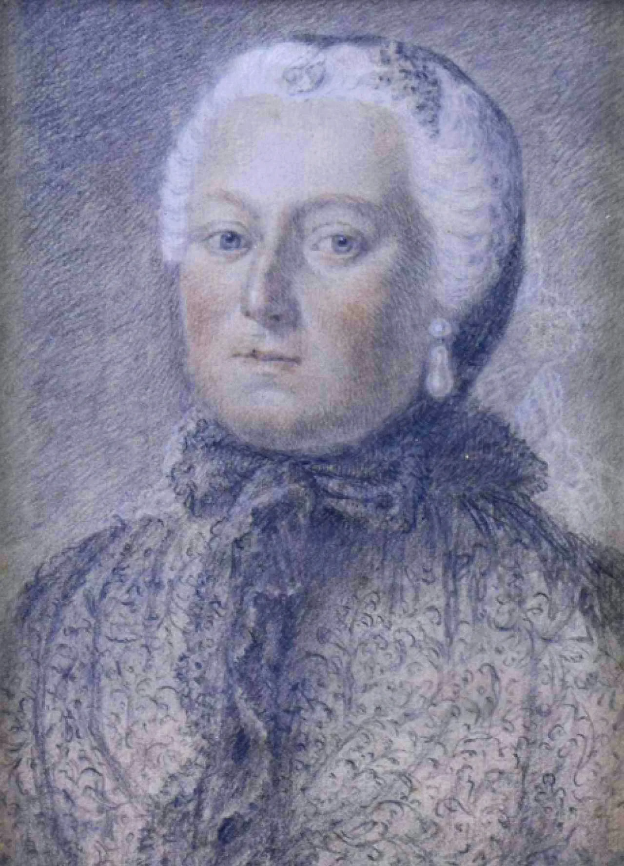 Maria Theresa of Austria In widow costume, drawing